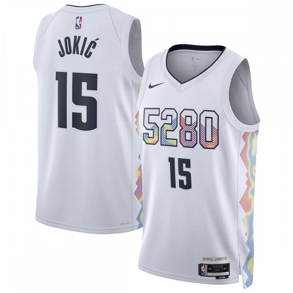 Nikola Jokic Denver Nuggets Unisex 2024/25 Swingman Player Jersey - City Edition - White-Pro Kit Vault | Brand New 26/27 Sports Jerseys